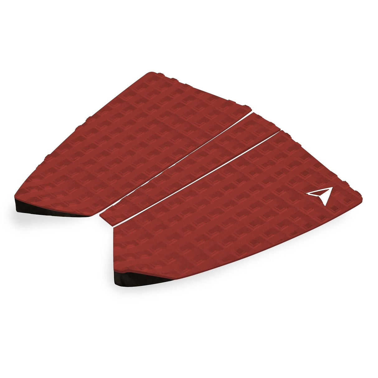 Roam Footpad Deck Grip Traction Pad 2+1 in Rot mit Wabenstruktur, dreiteiliges Set, seitliche Ansicht