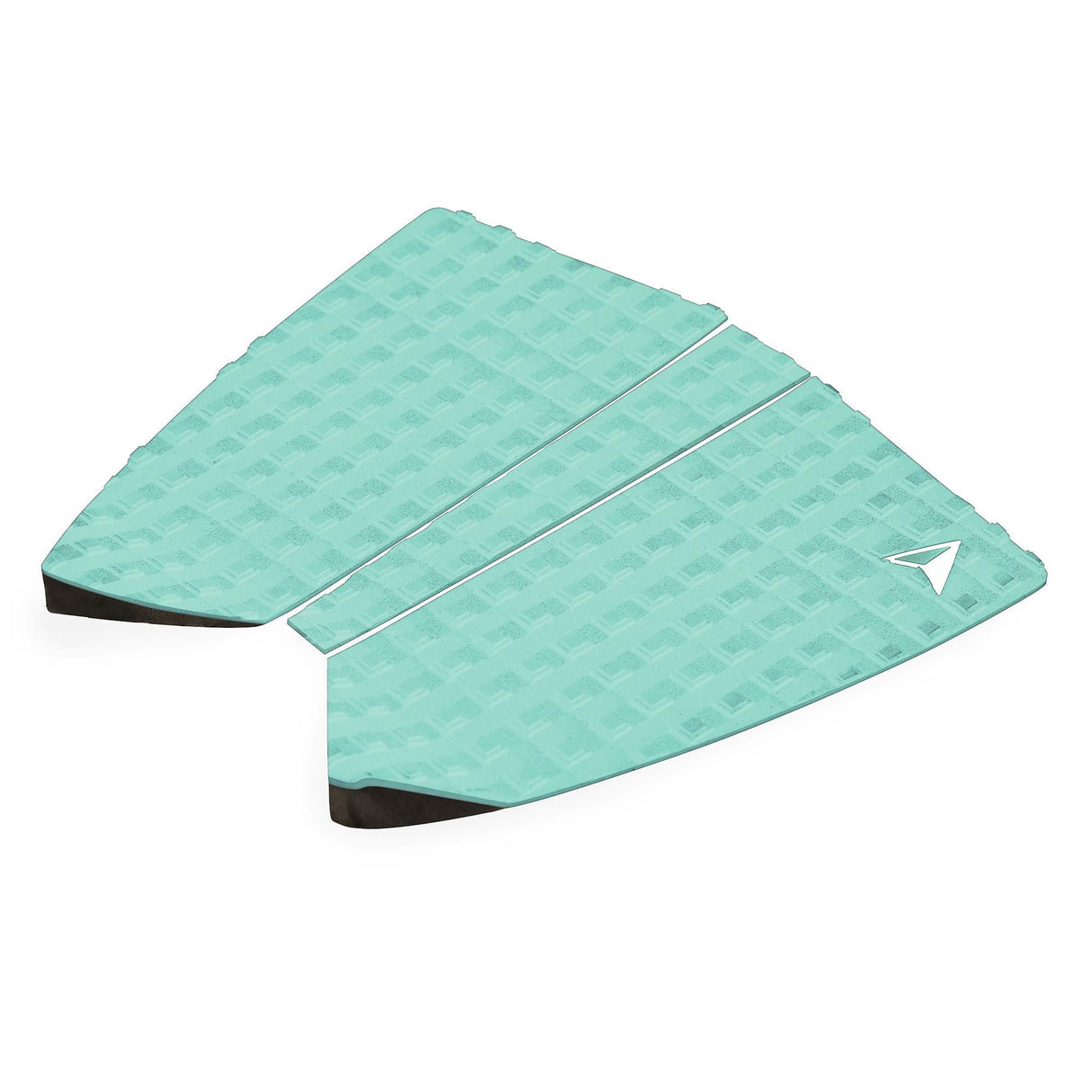 Roam Footpad Deck Grip Traction Pad 2+1 in Mint, strukturierte Oberfläche, Draufsicht auf Surfboard-Belag mit schwarzen Kanten