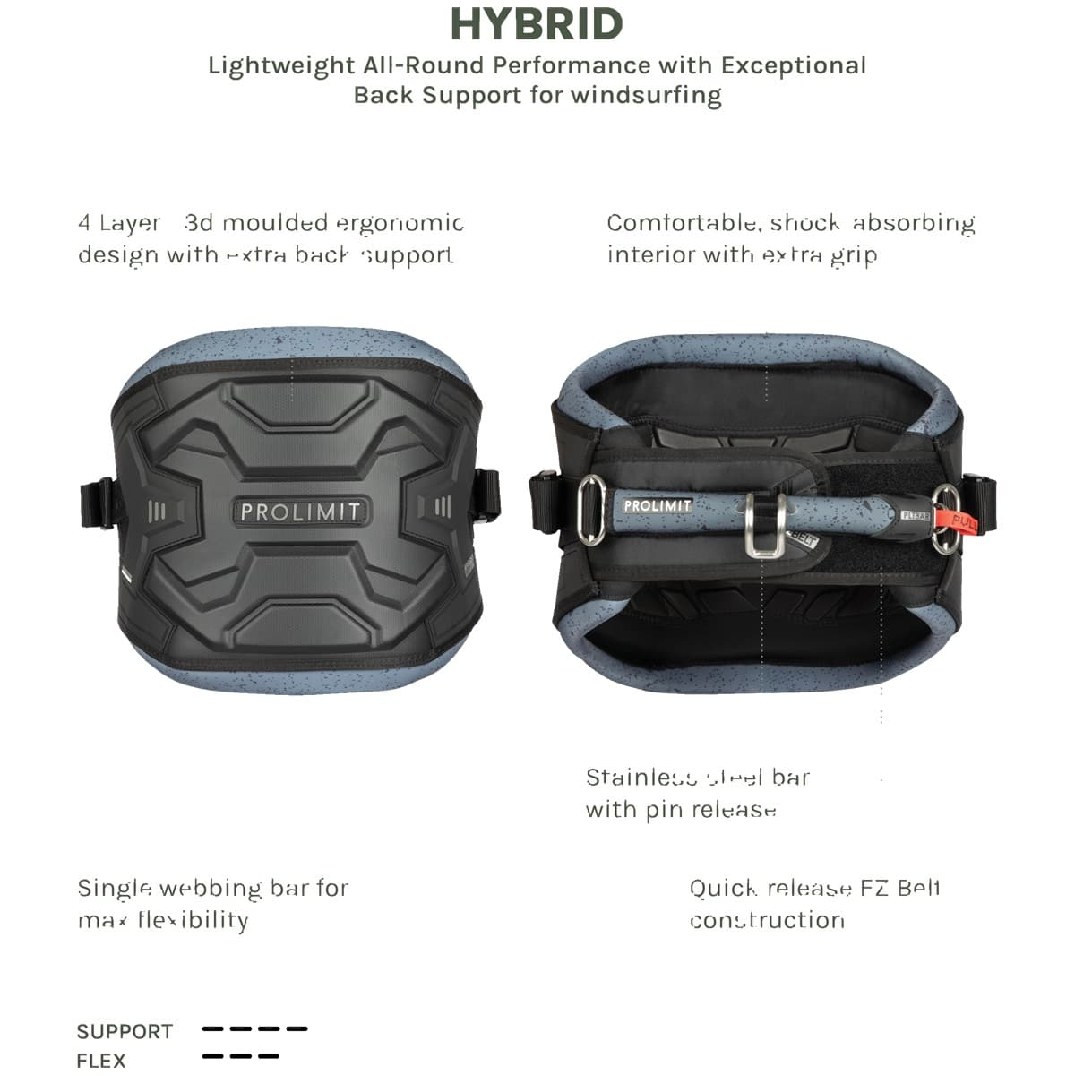 ProLimit PL Windsurf Waist Harness Hybrid Black 25 (13)