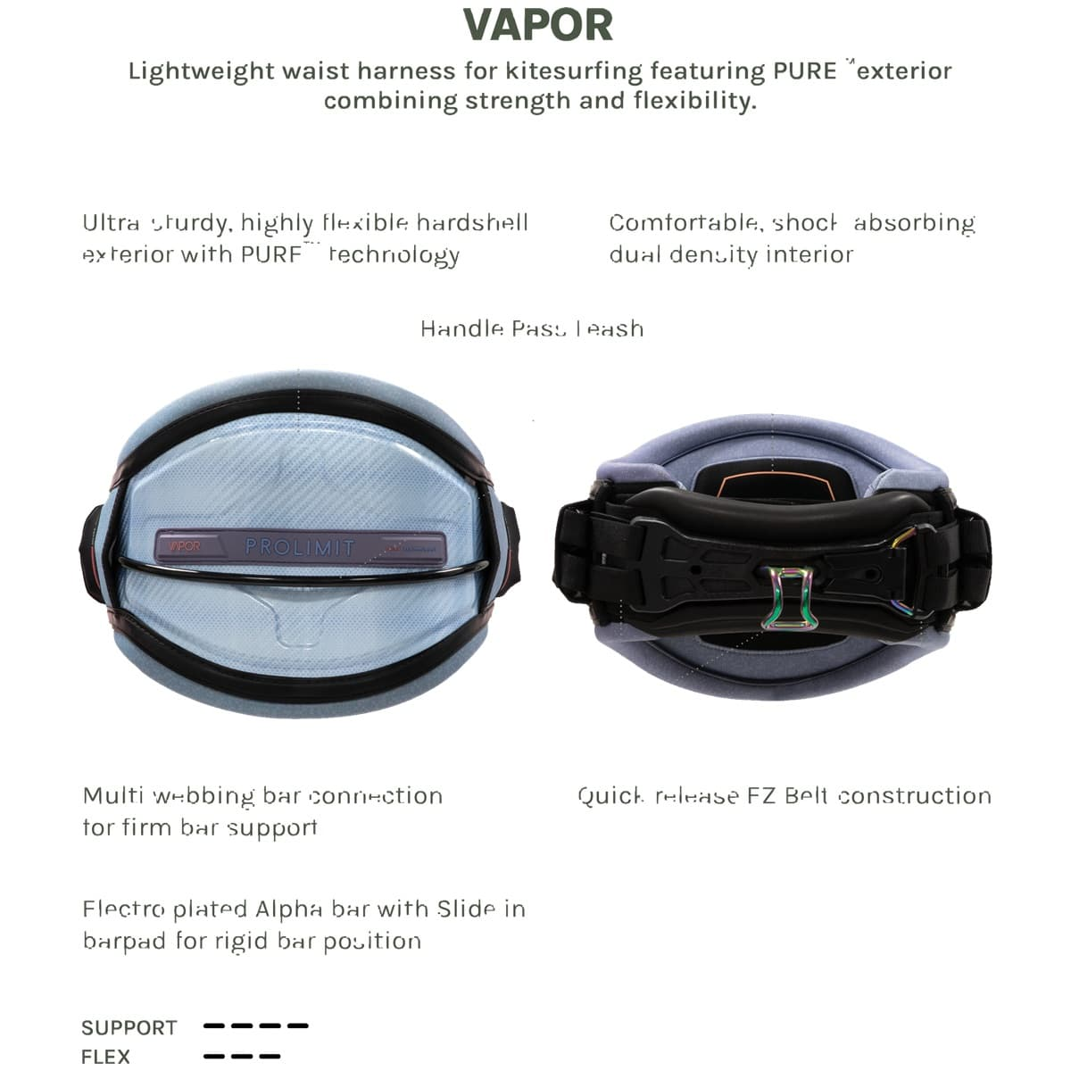 ProLimit PL Kite Waist Harness Vapor Blue/Silver 25 (13)