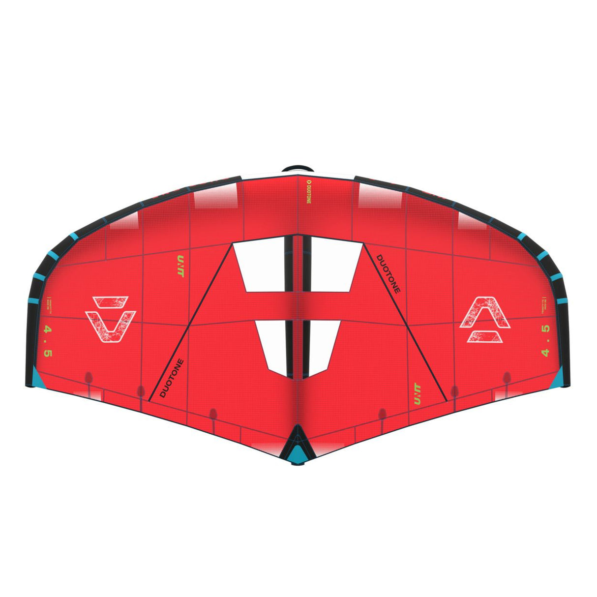 Duotone Unit 2027 Kitesegel rot mit schwarzem Rahmen, Frontalansicht