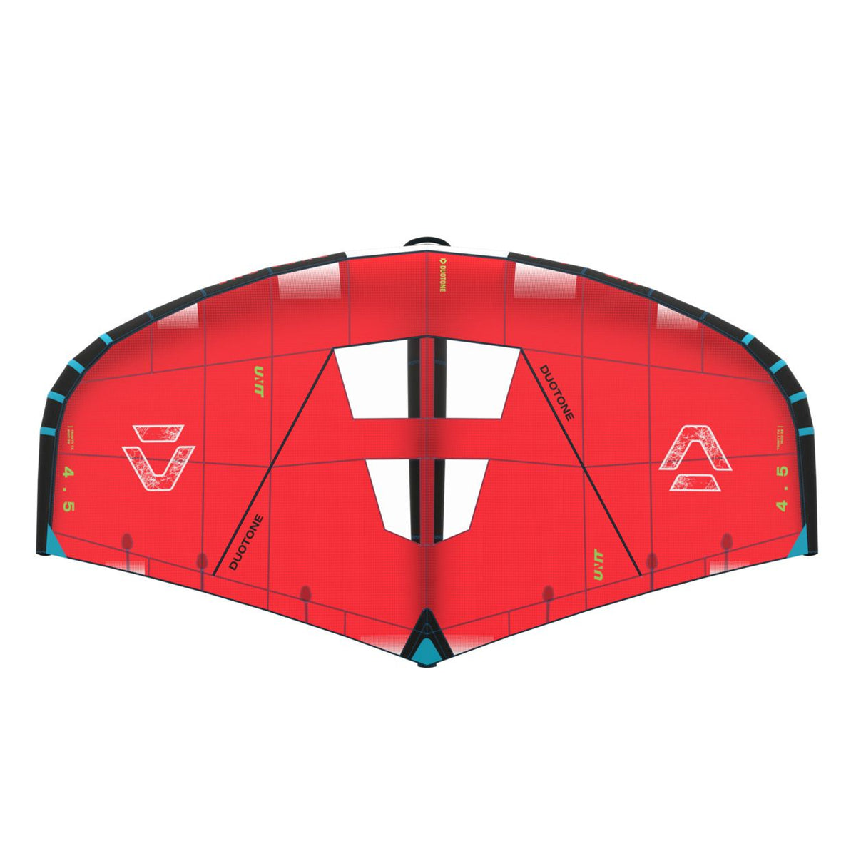 Duotone Unit 2027 Kitesegel rot mit schwarzem Rahmen, Frontalansicht