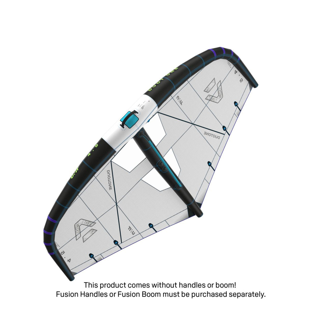 Duotone Unit 2027 Kite weiß schwarz blau Ansicht von oben ohne Griffe oder Ausleger