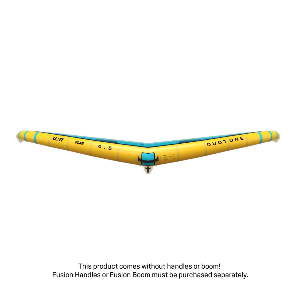 Duotone Unit D/LAB 2027 Kiteboard-Strut in Gelb und Türkis, V-förmig, Frontalansicht