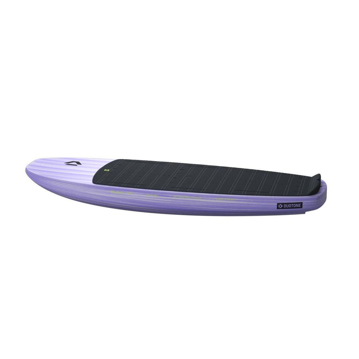 Duotone Sky Style 2027 Kiteboard mit violettem und schwarzem Design, Seitenansicht