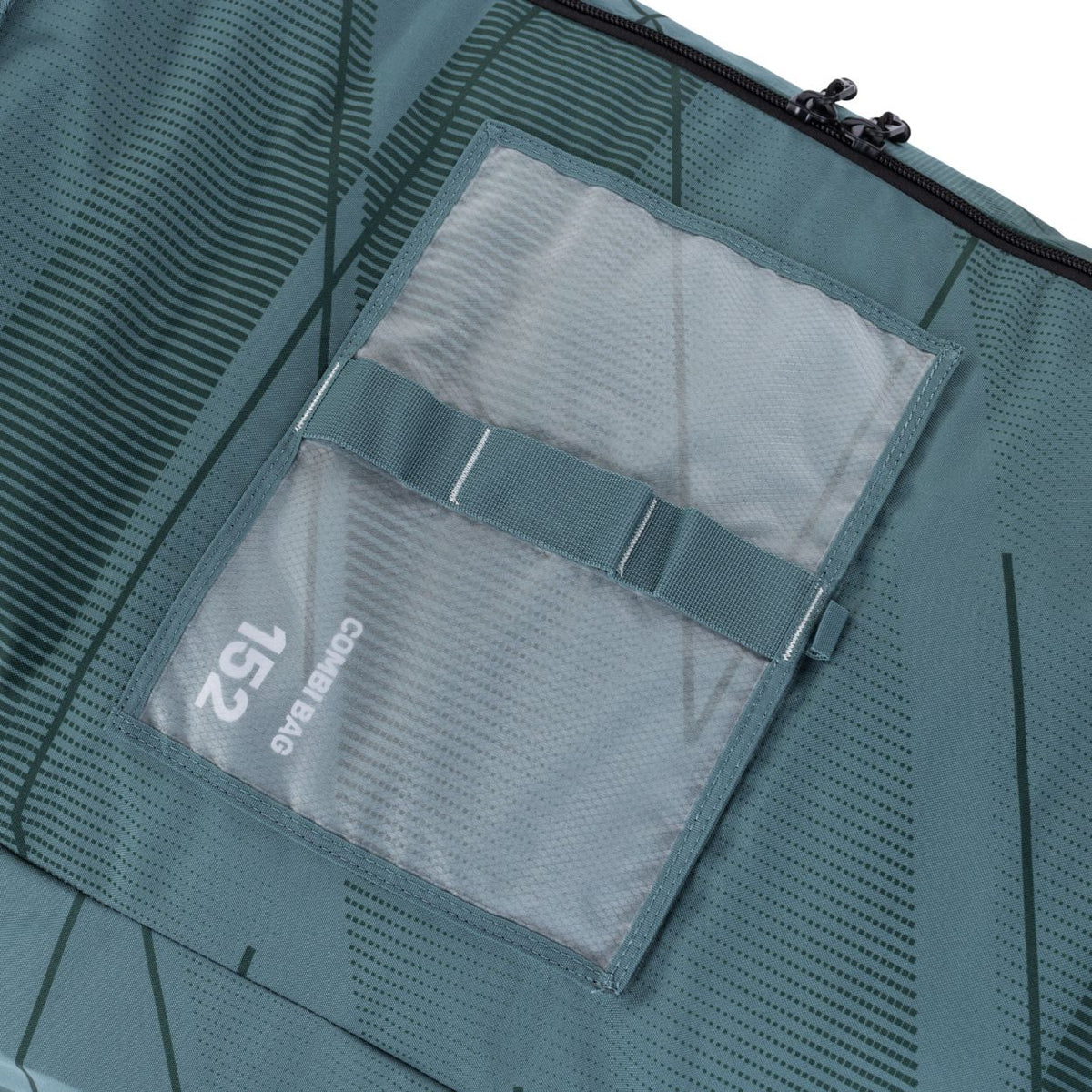 Duotone Combibag 2027 Organizer-Tasche in Blaugrün mit transparenten Fächern, Draufsicht