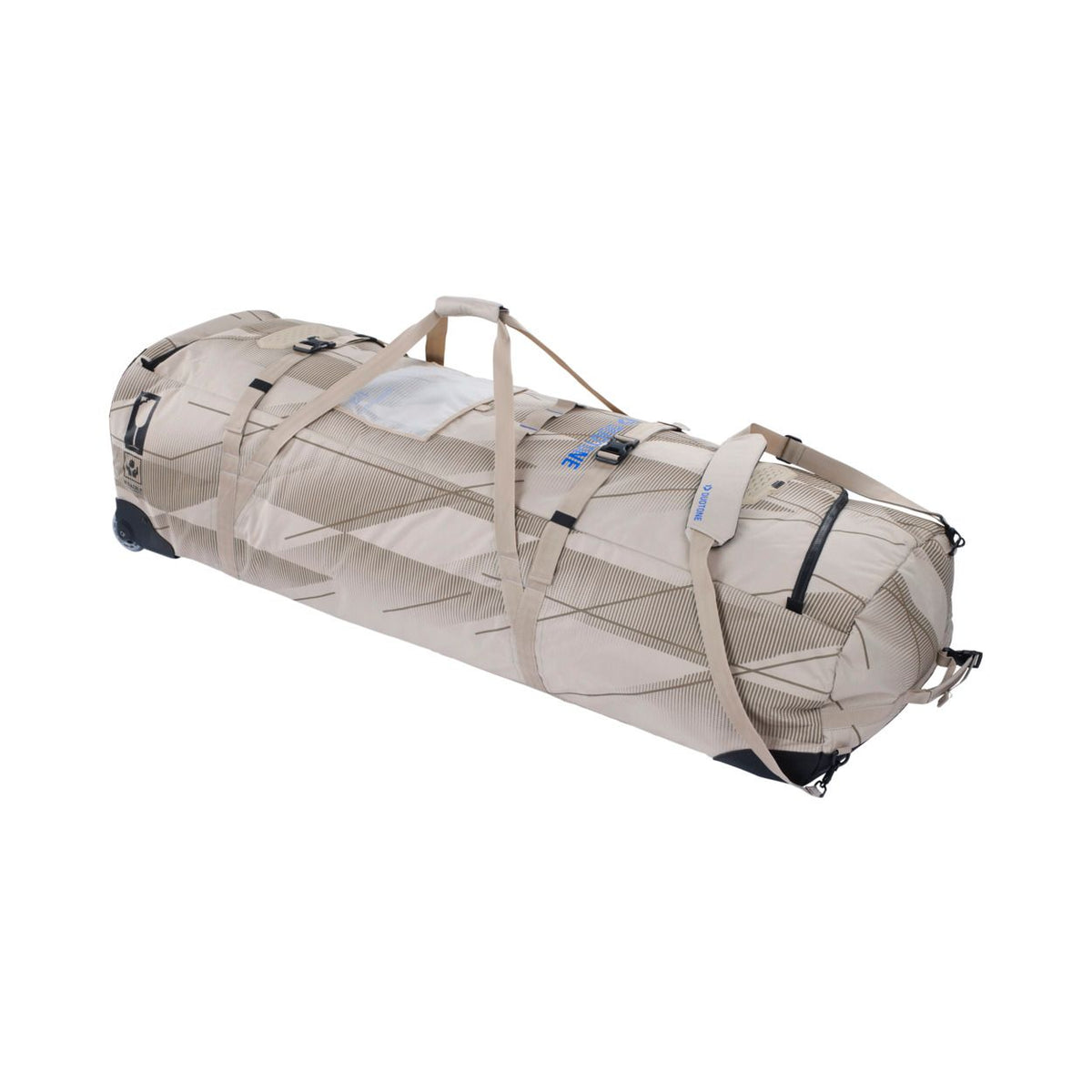 Duotone Team Bag 2027 Traveltasche beige mit Rollen und Tragegriffen, Seitenansicht