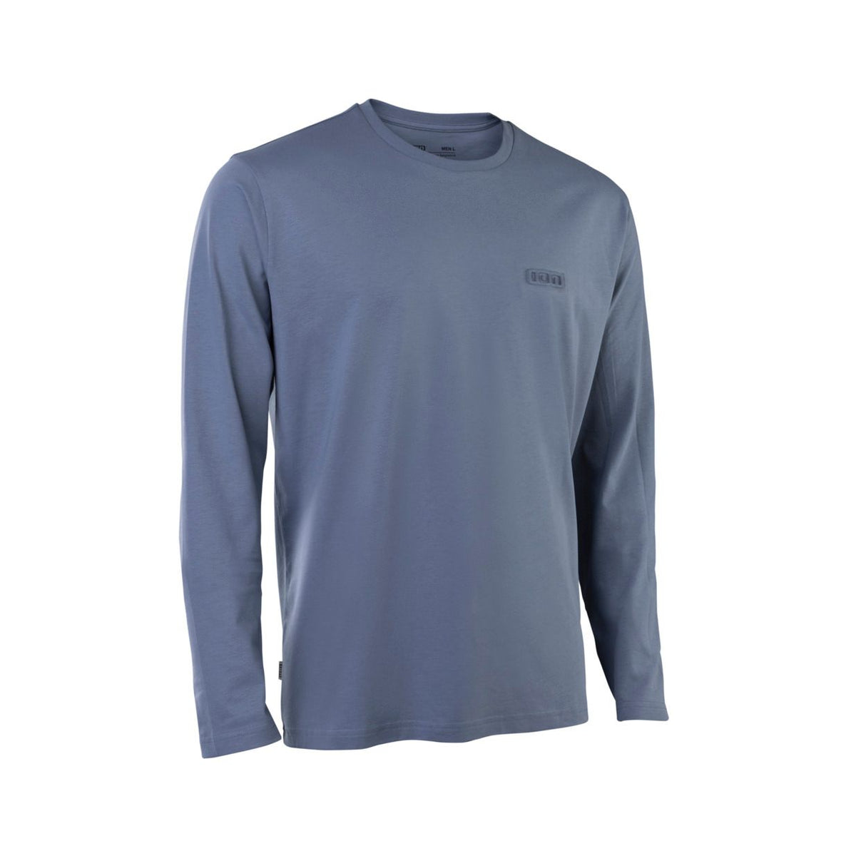 ION S-Ionic LS 2026 Langarmshirt in Blaugrau, Frontansicht mit kleinem Logo-Print auf der Brust