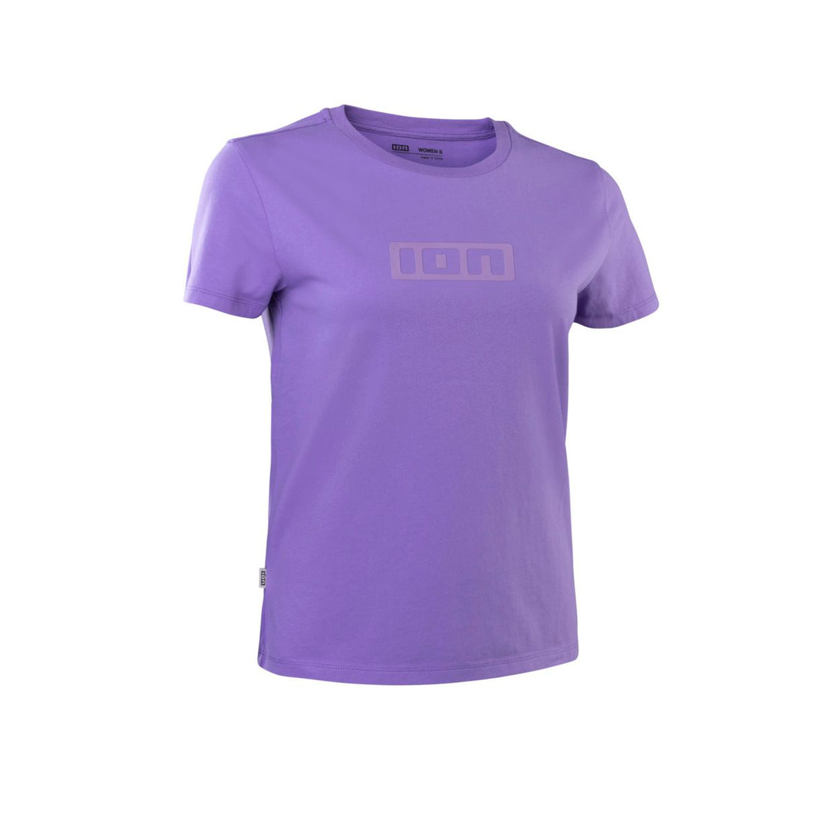 ION Ionic 2026 Damen T-Shirt in Violett mit Logo-Print, Frontansicht