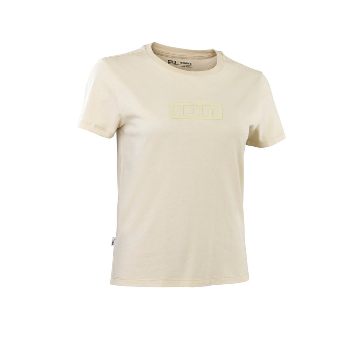 ION Ionic 2026 Damen T-Shirt Creme mit Logodruck Frontansicht