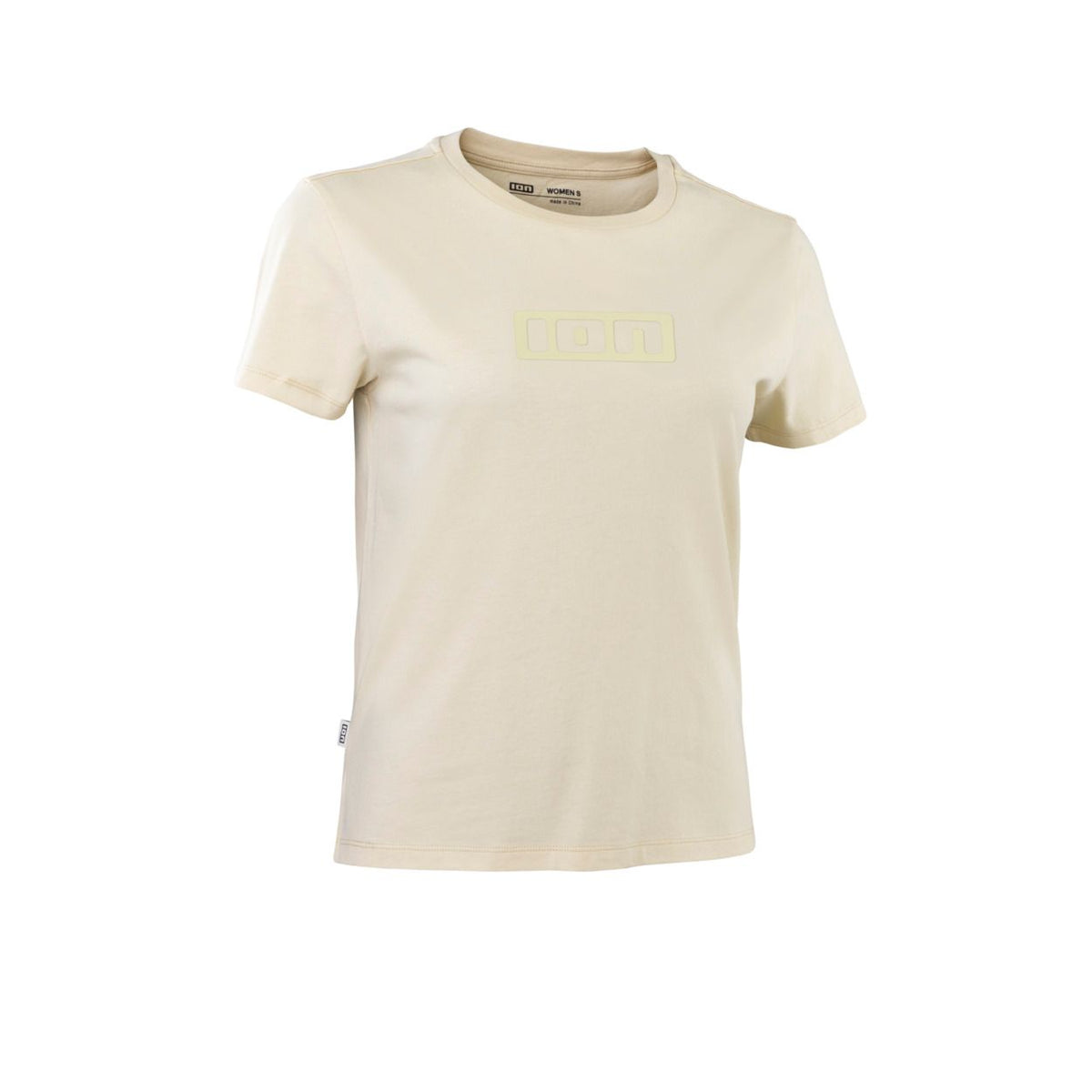 ION Ionic 2026 Damen T-Shirt Creme mit Logodruck Frontansicht