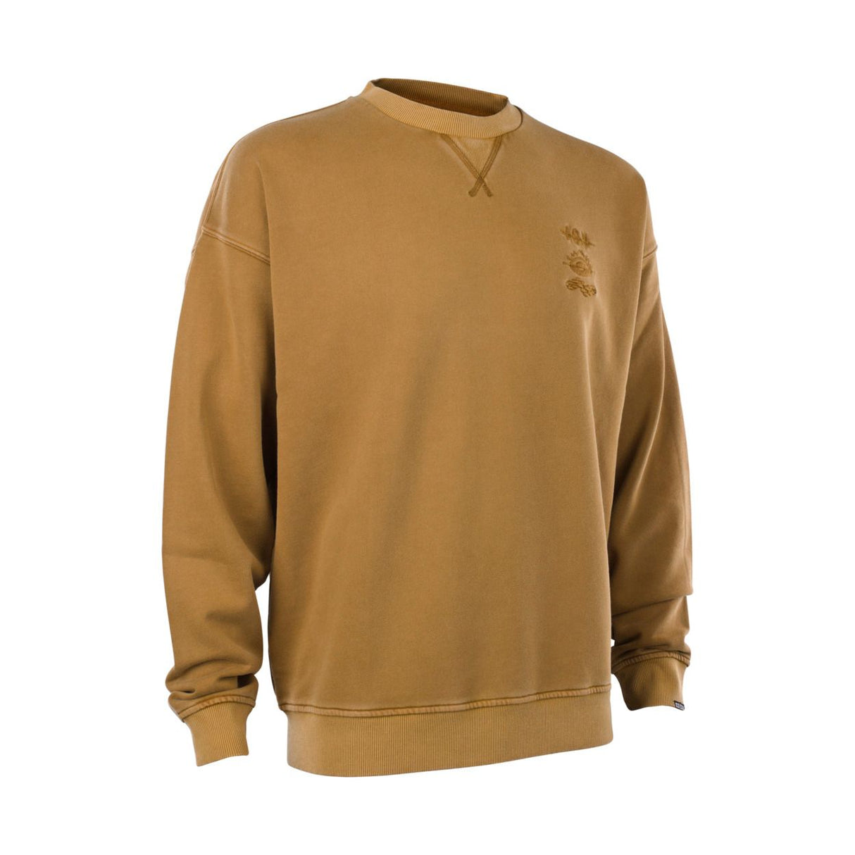 ION Sweater Mood Men in Camel, Baumwollmischung, Rundhalsausschnitt, Vorderansicht