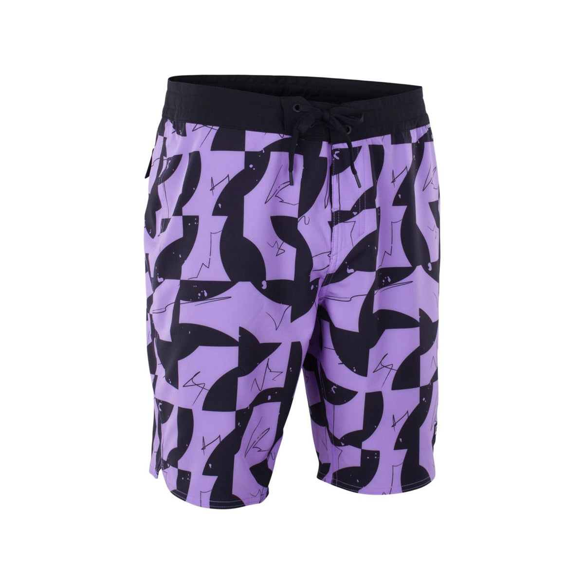 ION Boardshorts AOP 2026 lila-schwarz mit Allover-Print, Frontansicht