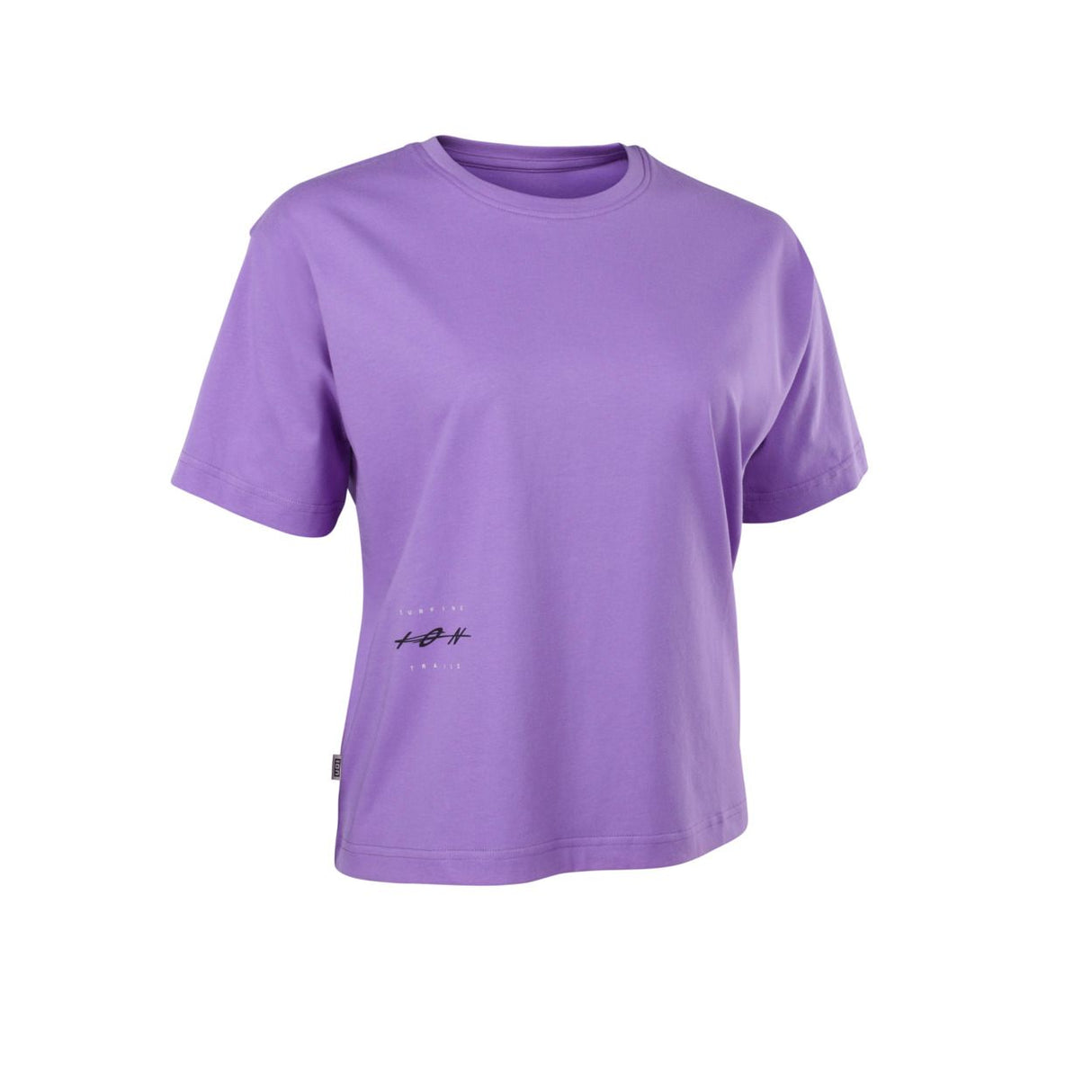 ION Tee Vibes 2026 in Lila, Baumwoll-T-Shirt mit Rundhalsausschnitt und kleinem Logo-Print, Frontansicht