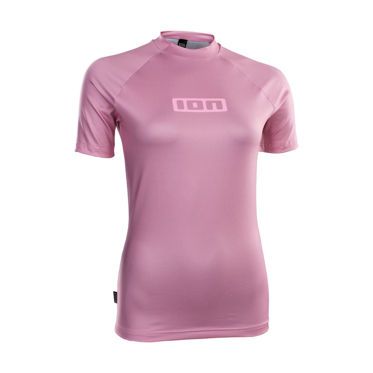 ION Rashguard Promo 2026 in Rosa, Damen-Badeshirt mit Kurzarm und ION-Logo, Frontansicht