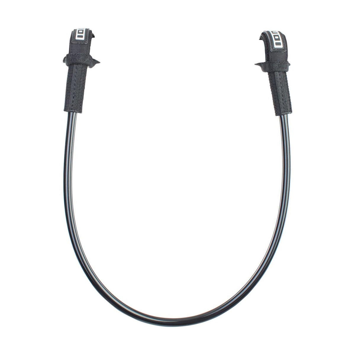 ION Wing Harness Line 2026, schwarzes Verbindungsseil mit Textilgriffzonen und Metallenden, Draufsicht