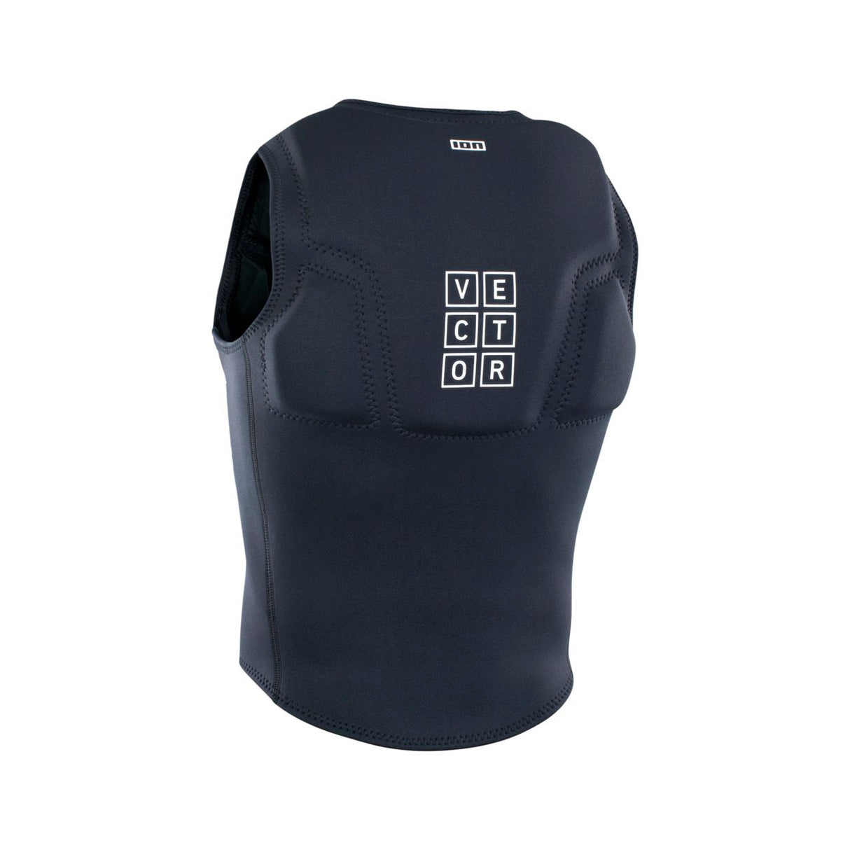 ION Vector Vest Element Side Zip 2026 in Dunkelblau mit Neopren, Frontansicht, ärmellos
