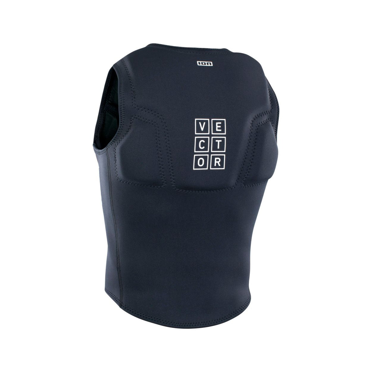 ION Vector Vest Element Side Zip 2026 in Dunkelblau mit Neopren, Frontansicht, ärmellos