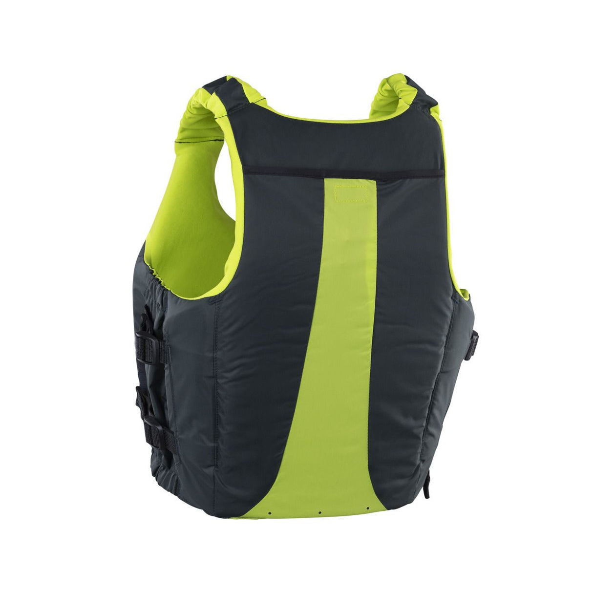 ION Booster X Vest Side Zip 2026 schwarz-neongelb mit Seitenreißverschluss, Frontalansicht