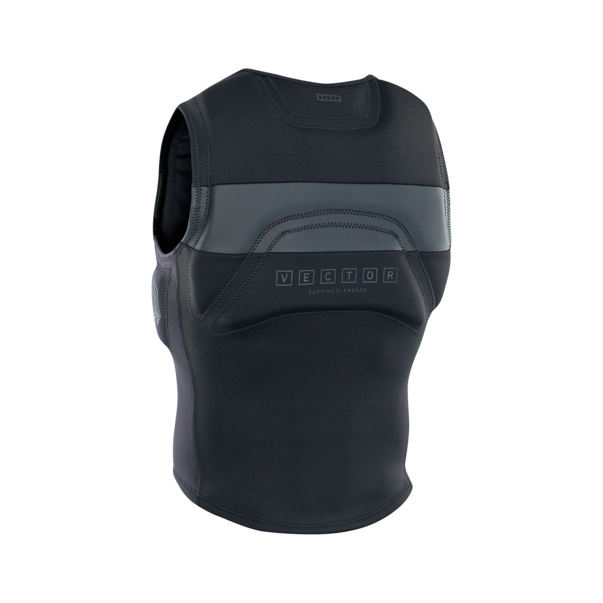 ION Vector Vest Amp Front Zip 2023 schwarz grau Neopren Prallschutzweste Frontansicht