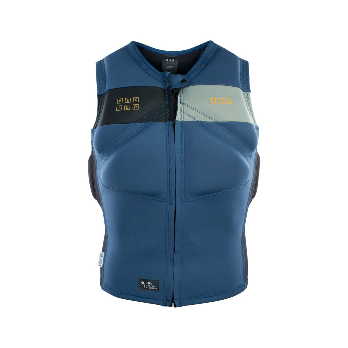 ION Vector Vest Amp Junior 2024 Neopren Prallschutzweste blau mit Frontreißverschluss Frontansicht