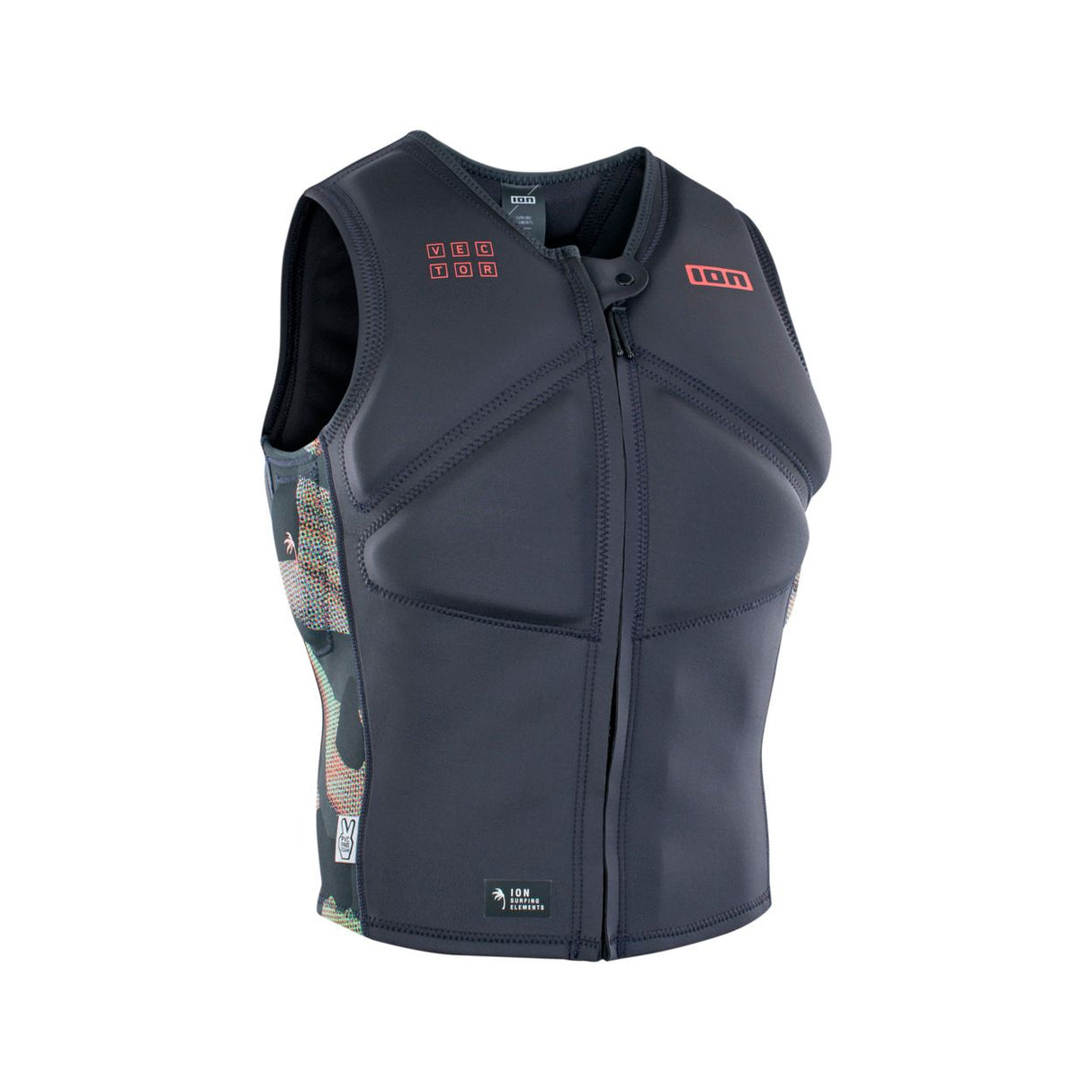 ION Vector Vest Core Front Zip Herren 2024 Neopren Weste dunkelblau mit Reißverschluss Frontansicht