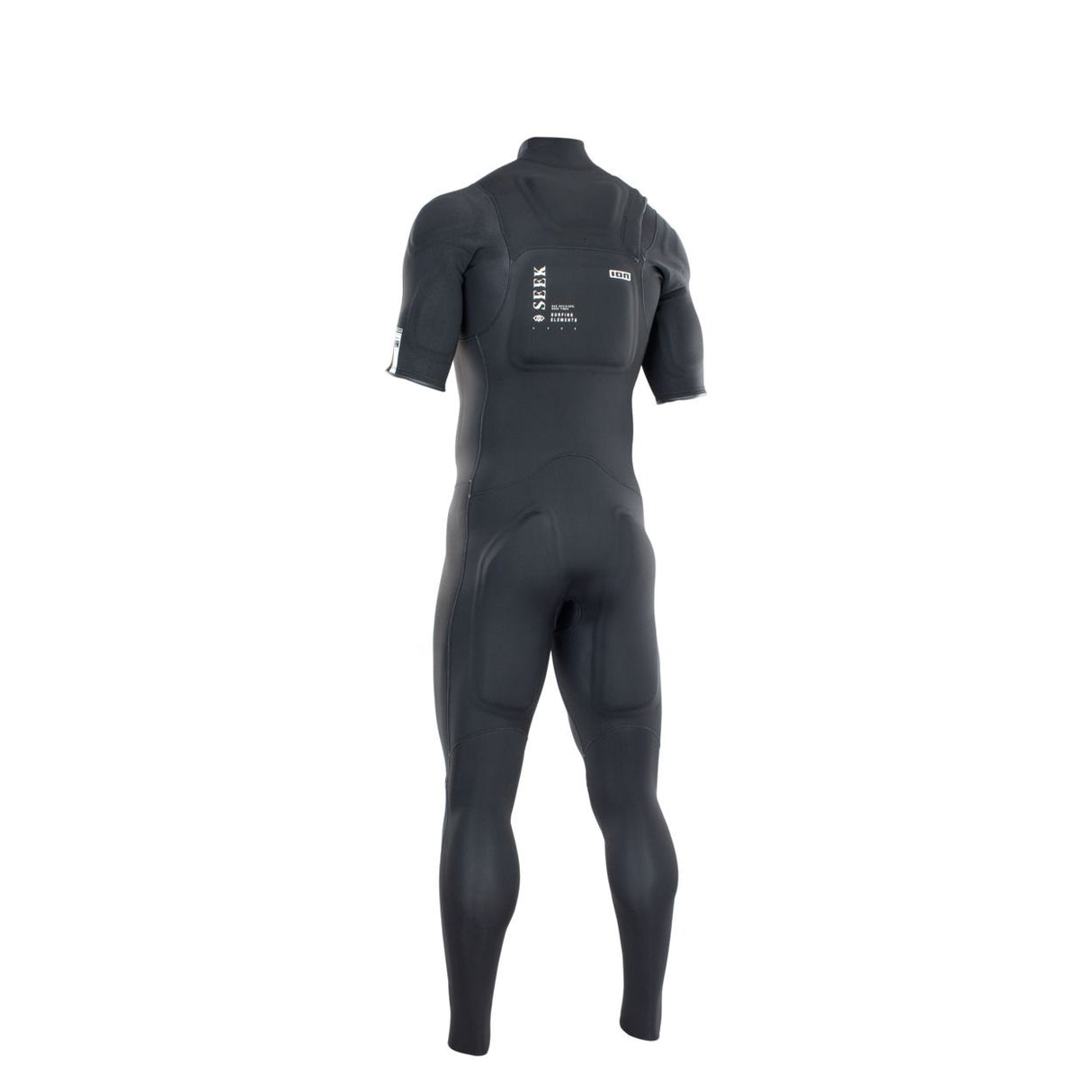 ION Protection Suit 3/2 SS schwarz mit Frontreißverschluss, Frontansicht des Neoprenanzugs