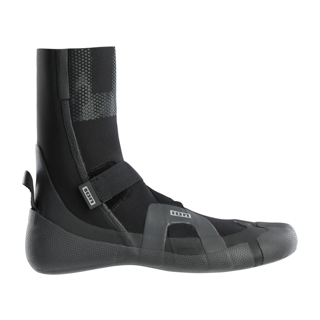 ION Ballistic Boots 3/2 schwarz mit Neopren und Split-Sohle, Seitenansicht