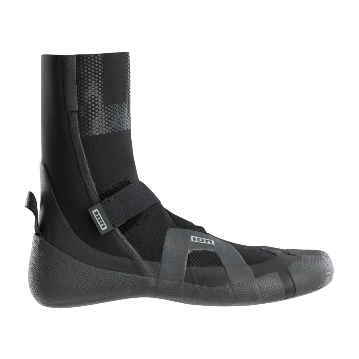 ION Ballistic Boots 3/2 schwarz mit Neopren und Split-Sohle, Seitenansicht