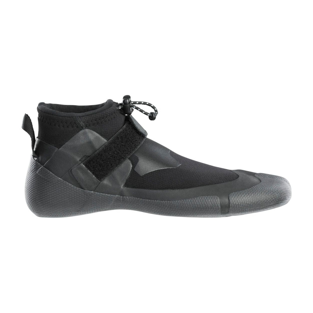 ION Ballistic Shoes 2.5 Internal Split 2026, schwarzer Neopren-Wassersportschuh mit Split-Toe-Design, seitliche Ansicht
