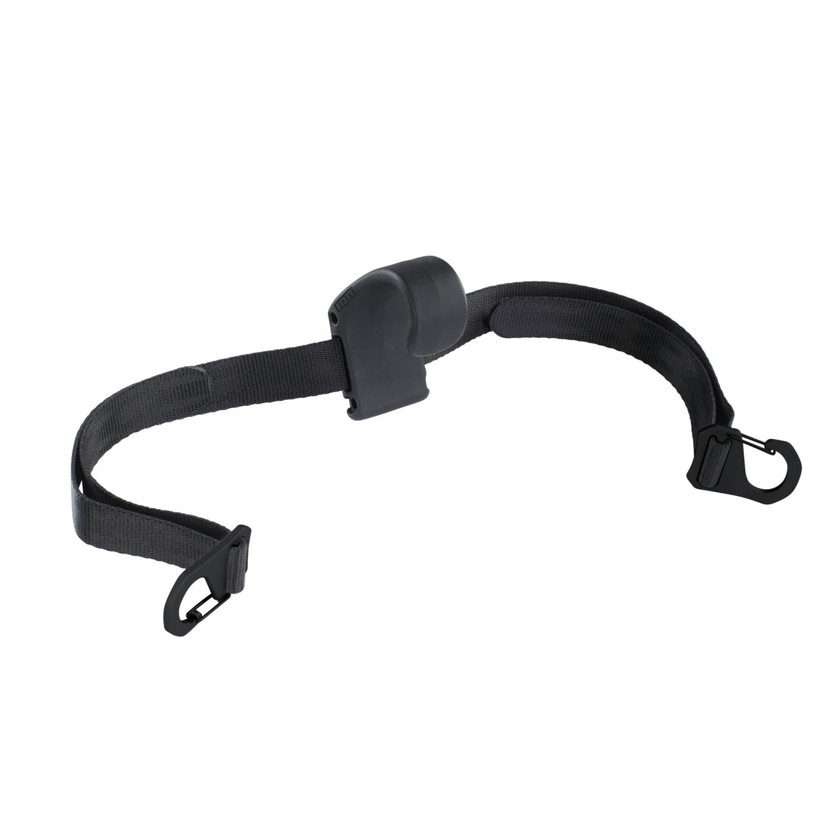 ION Wing Hip Belt Hook 2026 schwarz mit Befestigungshaken, Frontalansicht