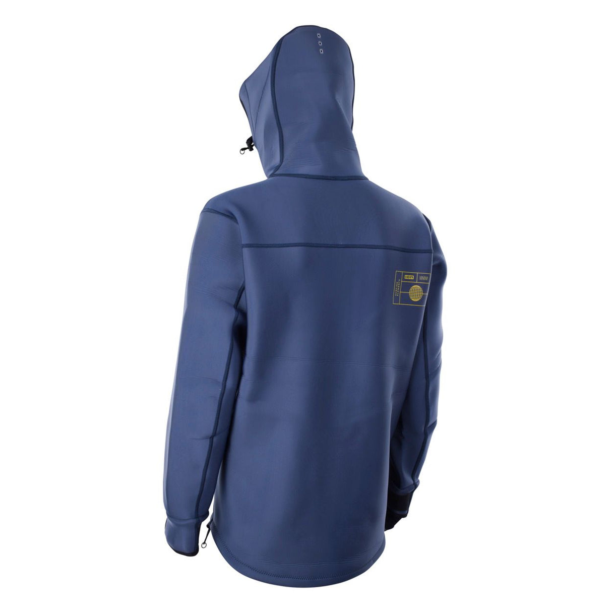 ION Neo Shelter Jacket Amp Herren 2024 in Marineblau mit Kapuze, Rückenansicht
