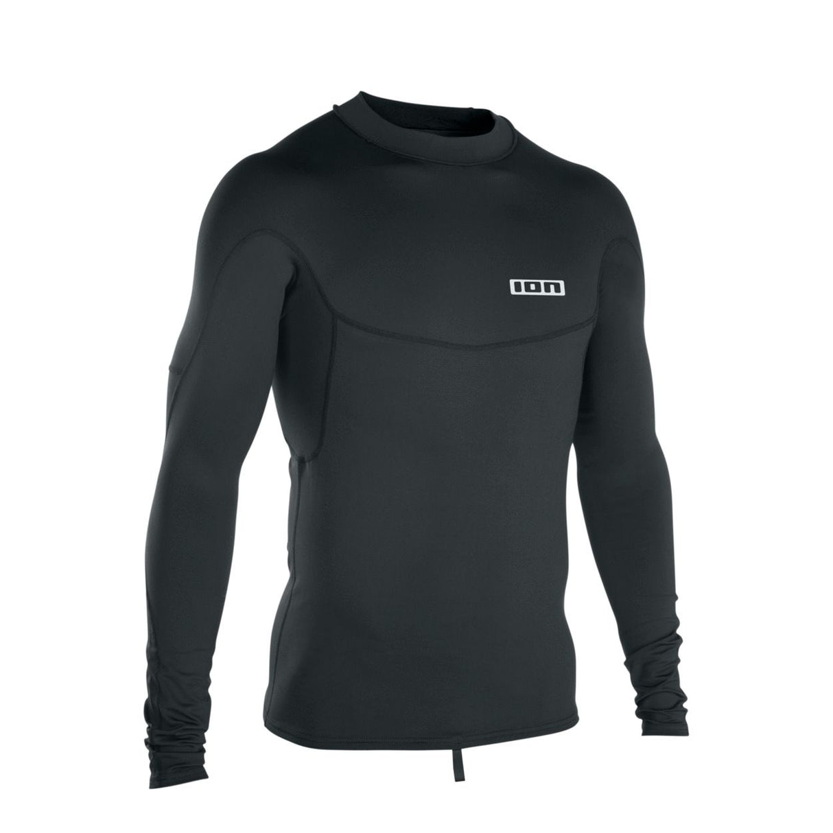 ION Thermo Top LS Men 2026, schwarzes Langarm-Funktionsshirt mit ION-Logo, Frontansicht