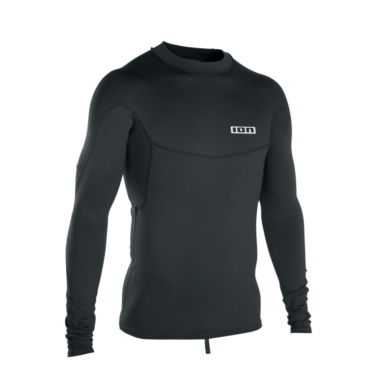 ION Thermo Top LS Men 2026, schwarzes Langarm-Funktionsshirt mit ION-Logo, Frontansicht