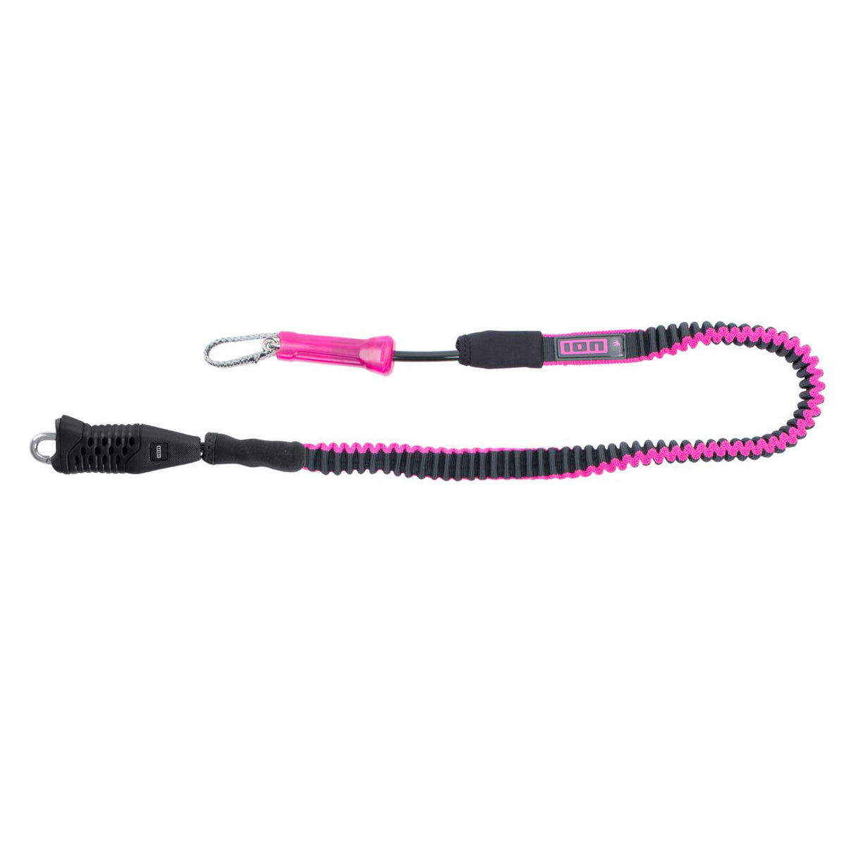 ION Amp Long 2026 Trapez-Verbindungsleine pink-schwarz mit Karabinern, Frontalansicht