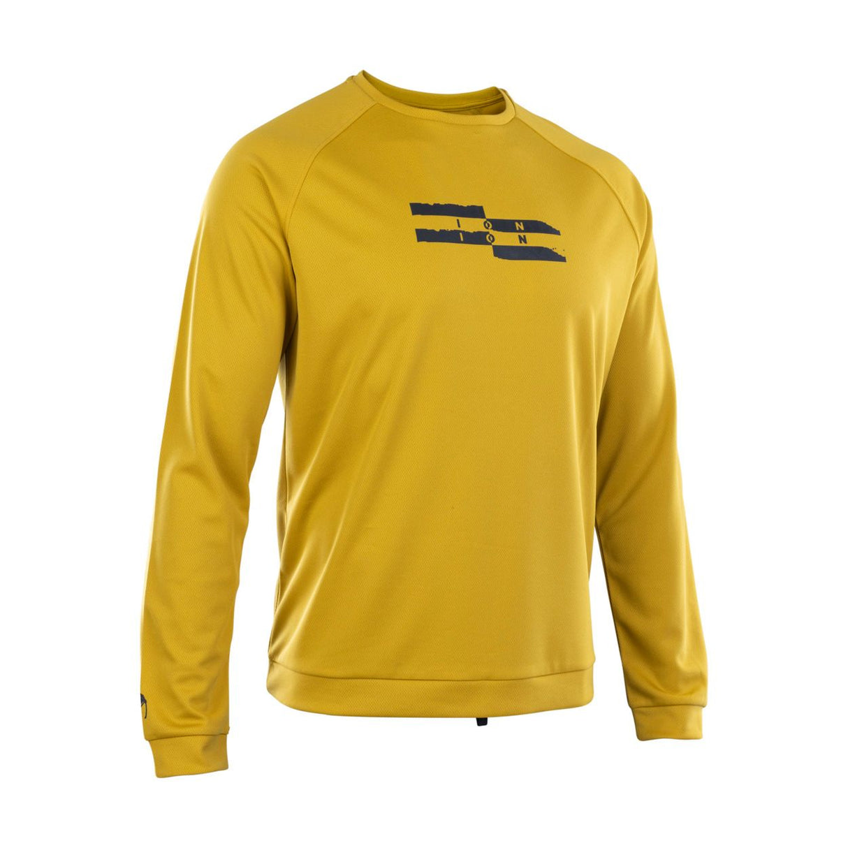 ION Wetshirt LS Herren 2025 Langarmshirt in Gelb mit schwarzem Logo, Frontansicht