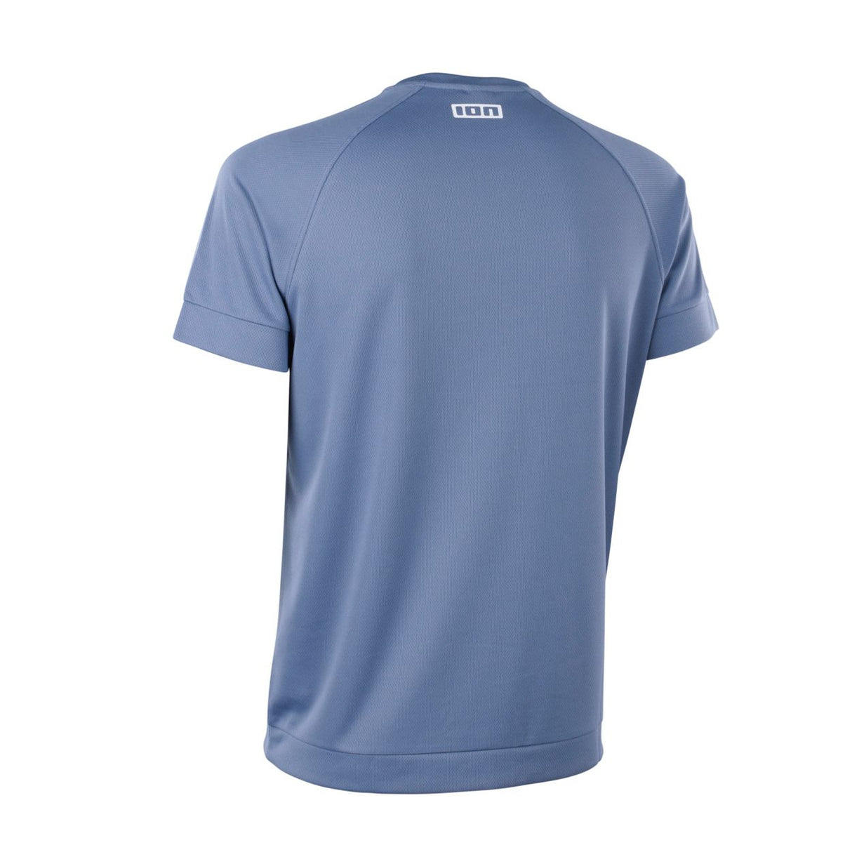 ION Wetshirt SS 2025 in Blau, Kurzarm-Neoprenhemd, Rückenansicht mit ION-Logo