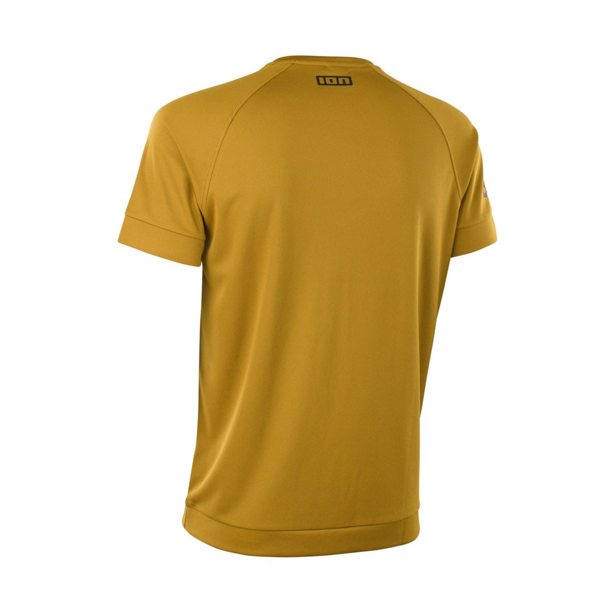 ION Wetshirt SS 2025 in Mustard, Kurzarm Neopren-Shirt, Rückansicht, funktionales Wassersportshirt mit ION-Logo