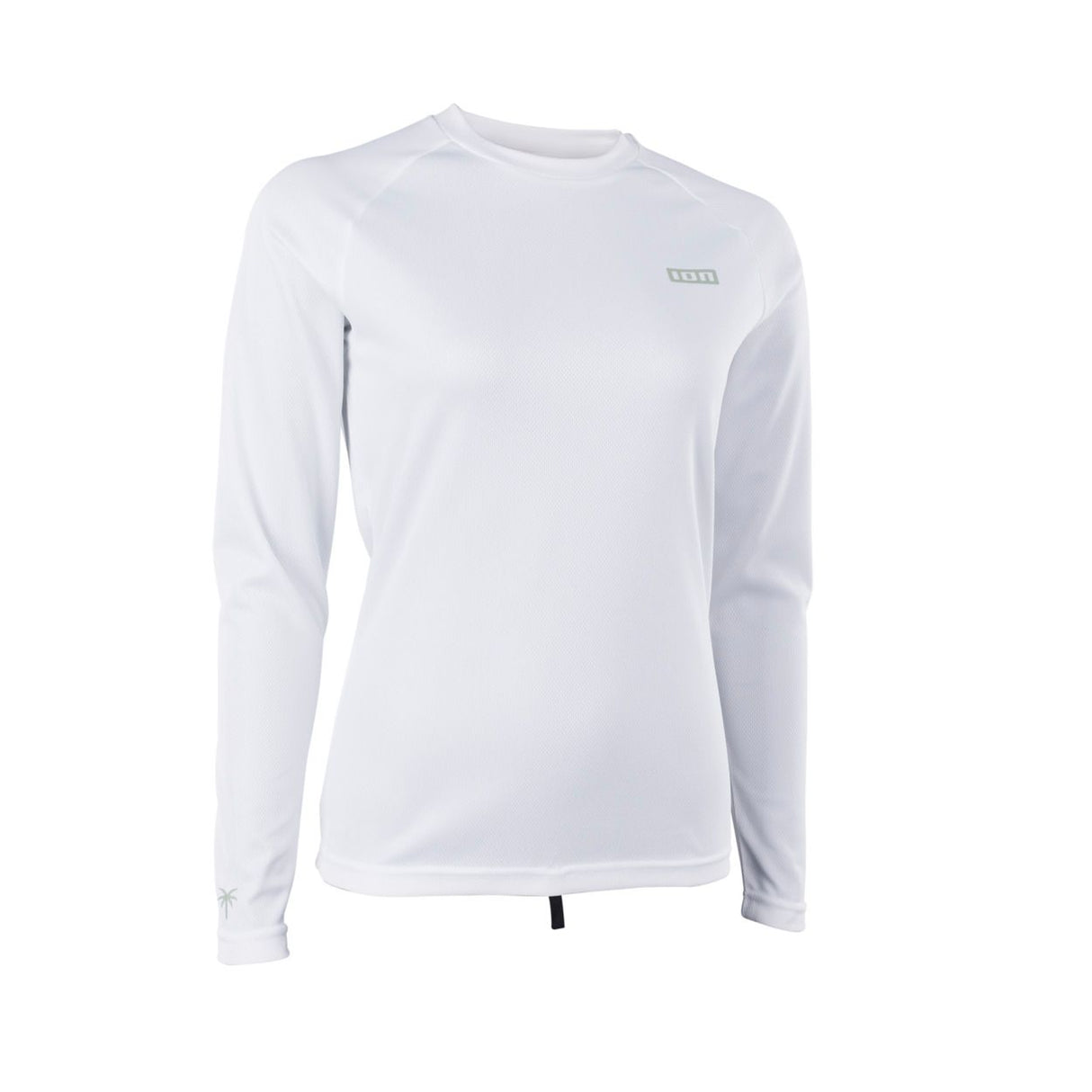ION Wetshirt Langarm Damen 2026 in Weiß, Frontansicht, funktionales Neopren-Shirt mit langen Ärmeln