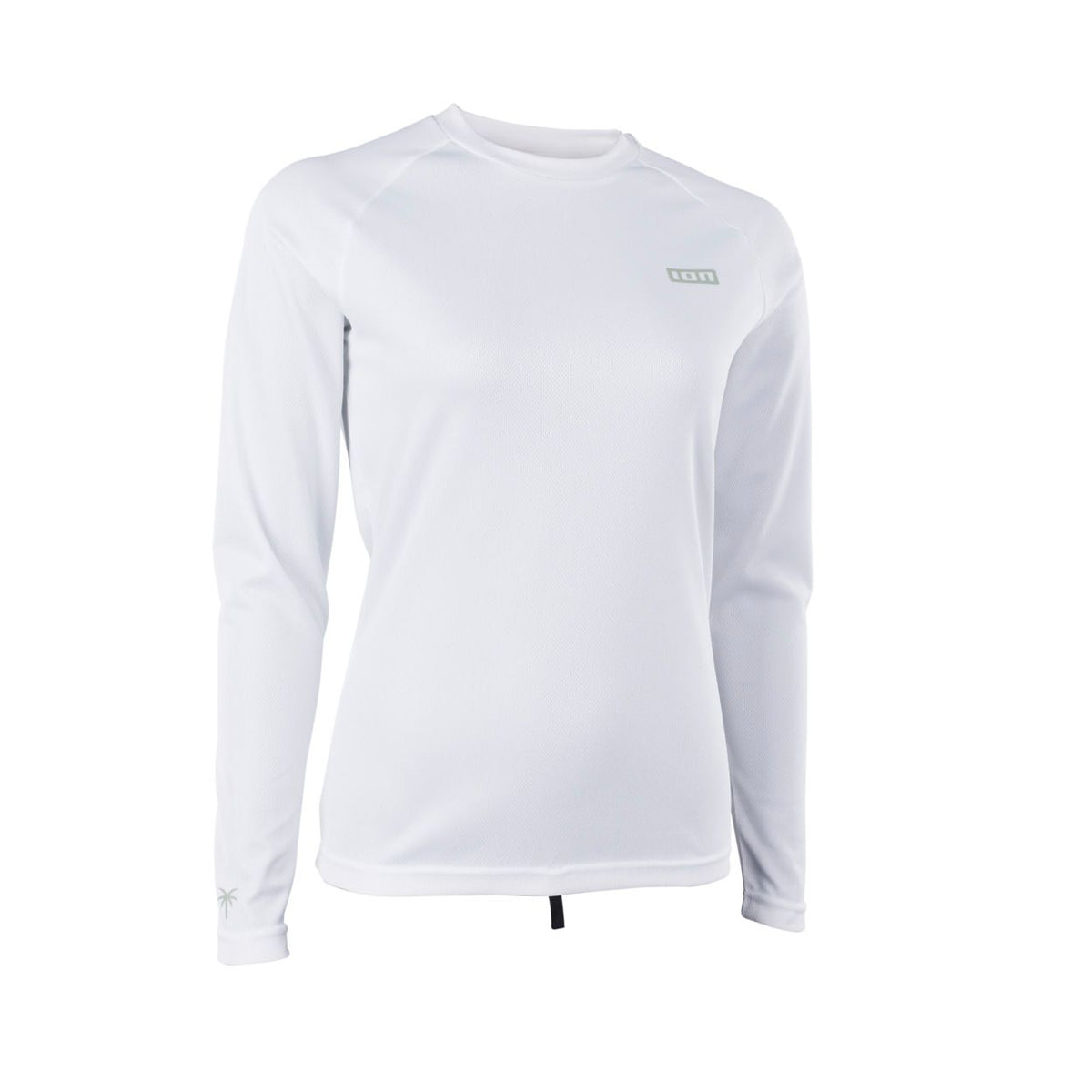 ION Wetshirt Langarm Damen 2026 in Weiß, Frontansicht, funktionales Neopren-Shirt mit langen Ärmeln