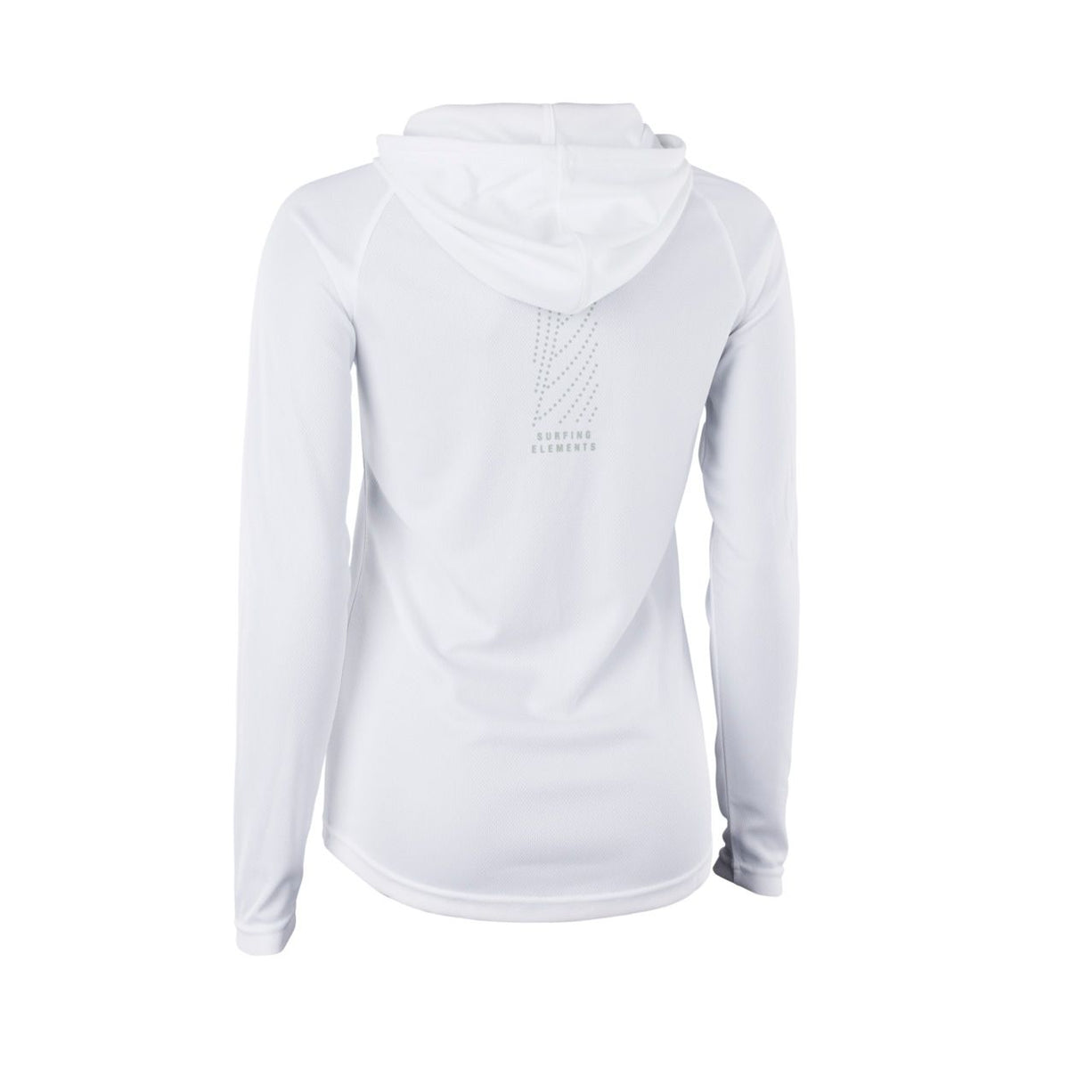 ION Wetshirt Hood LS Damen weiß mit Kapuze, Rückansicht