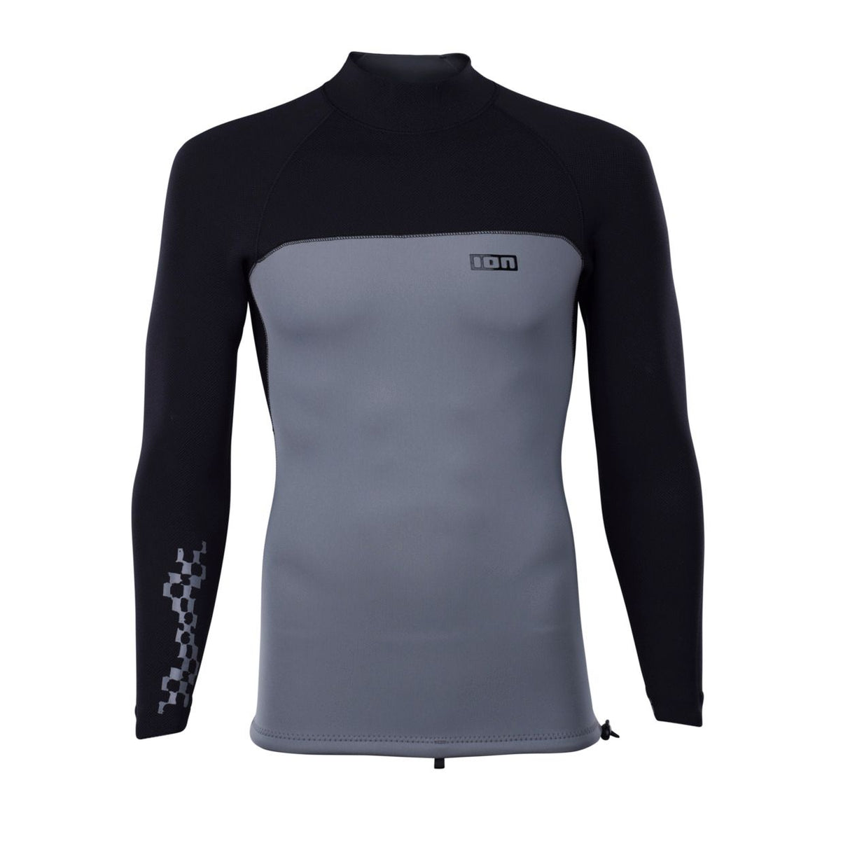 ION Neo Top 2/2 LS men Neoprenoberteil schwarz grau Langarm Frontansicht
