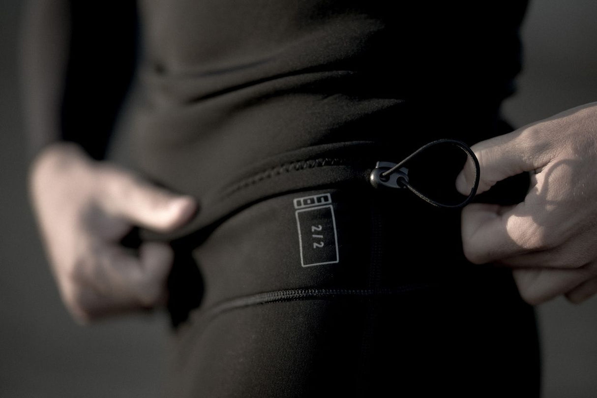 ION Neo Top 2/2 LS Herren Langarm Neoprenanzug schwarz mit Reißverschluss Detail