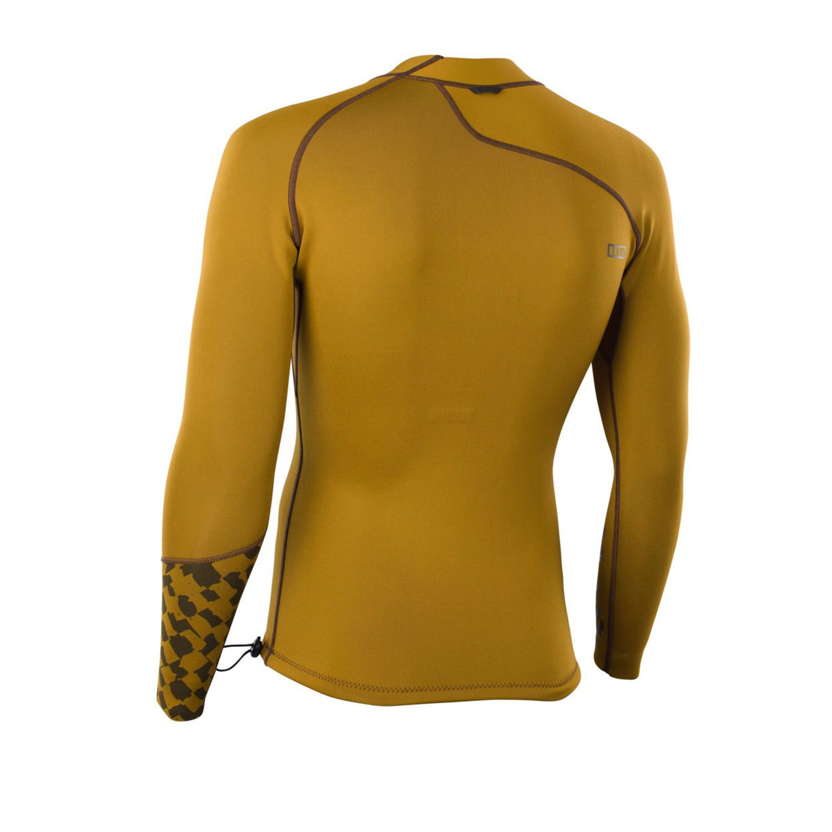 ION Neo Top 0.5 LS men Langarmshirt in Goldgelb mit Neopren-Details, Rückansicht