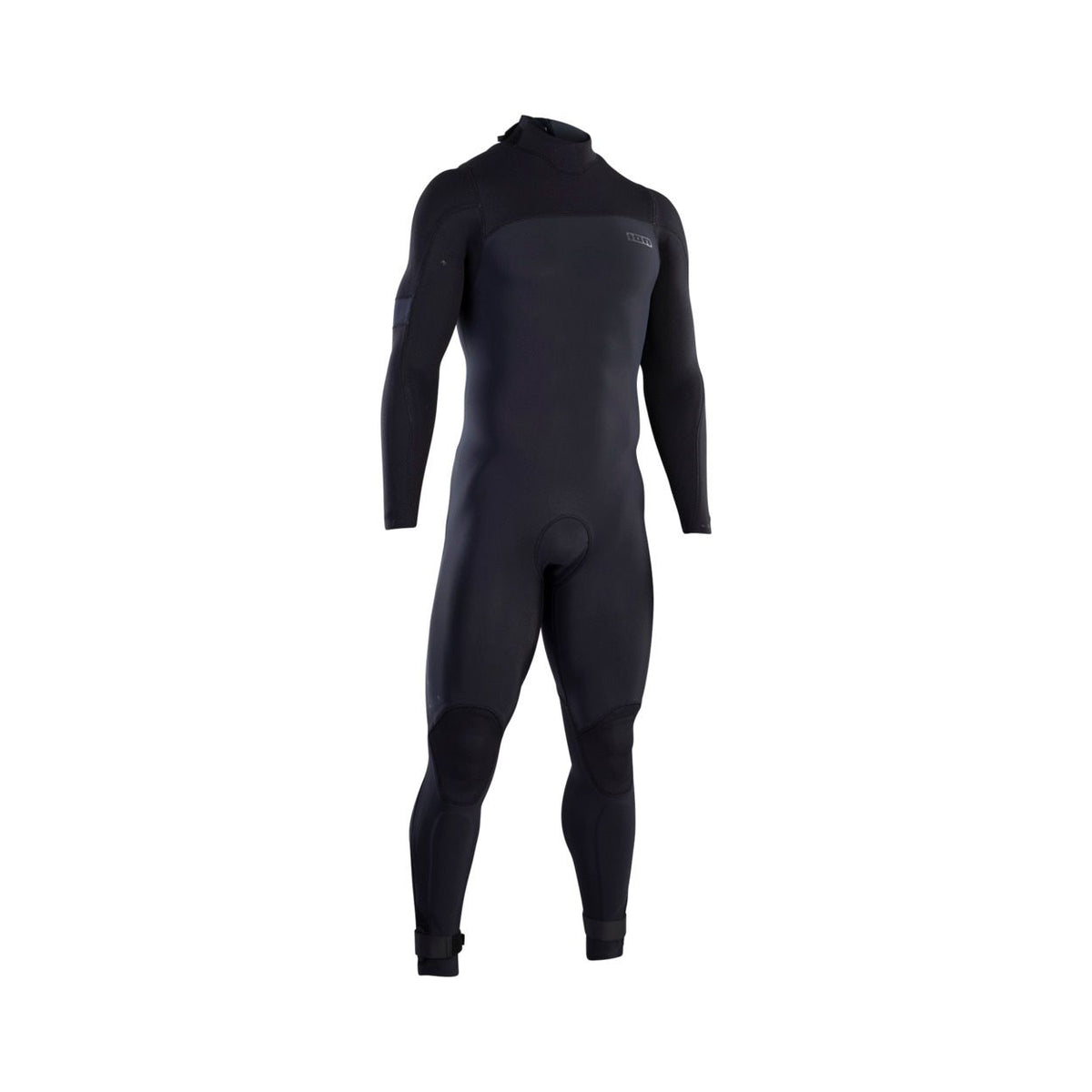 ION Seek Amp 6/5 Back Zip Herren Neoprenanzug schwarz, Frontansicht, Ganzkörper-Wetsuit mit langem Arm und Rückenreißverschluss