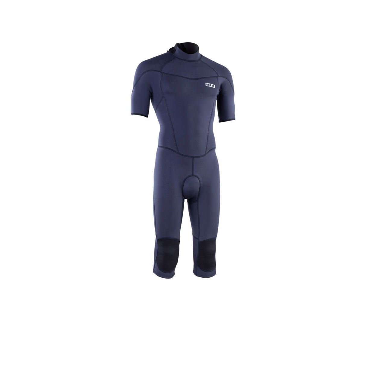 ION Element 3/2 Overknee Neoprenanzug navy mit Rückenreißverschluss, Kurzarm, Frontalansicht