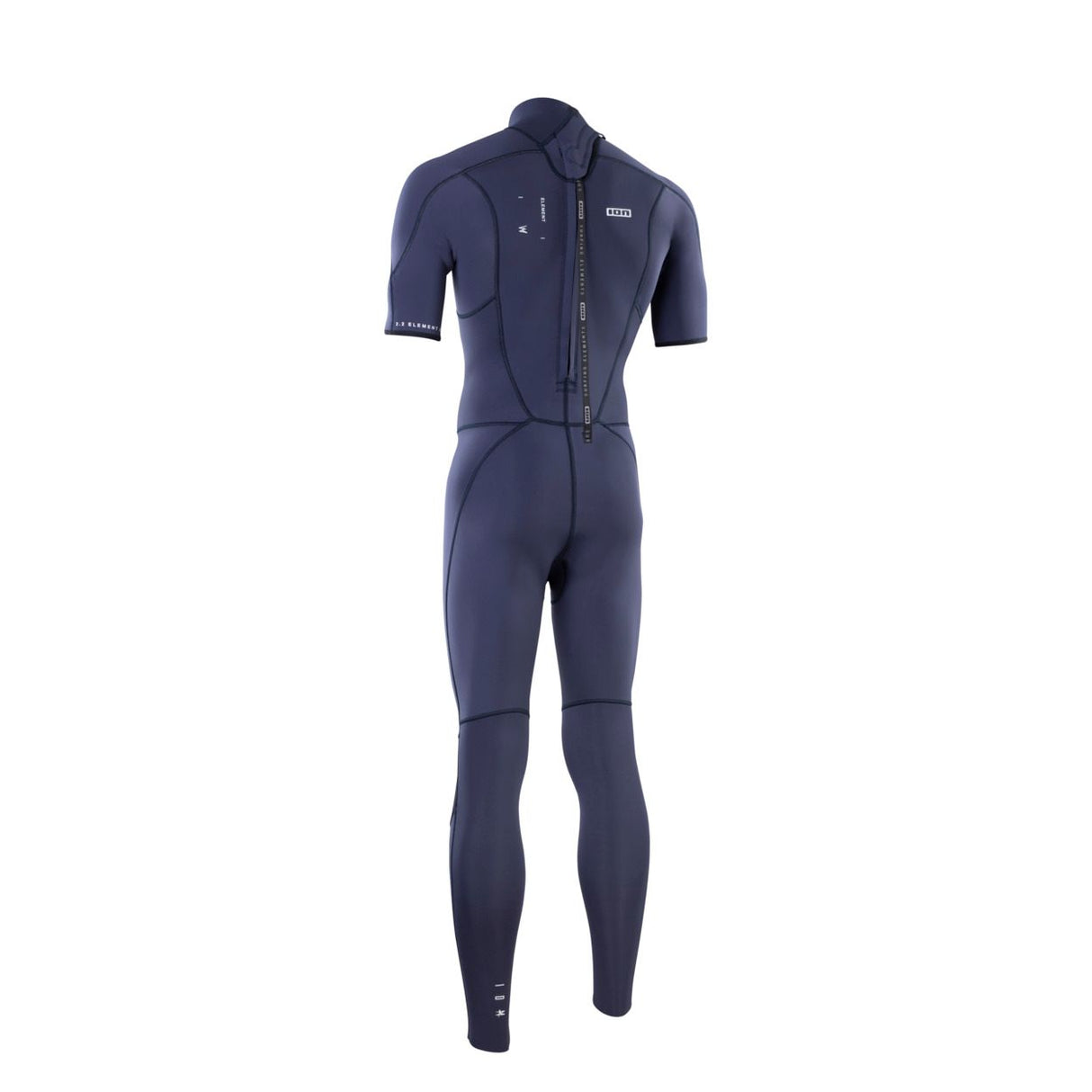 ION Element 2/2 SS Back Zip Herren Neoprenanzug, marineblau, Kurzarm, Rückenreißverschluss, Frontansicht