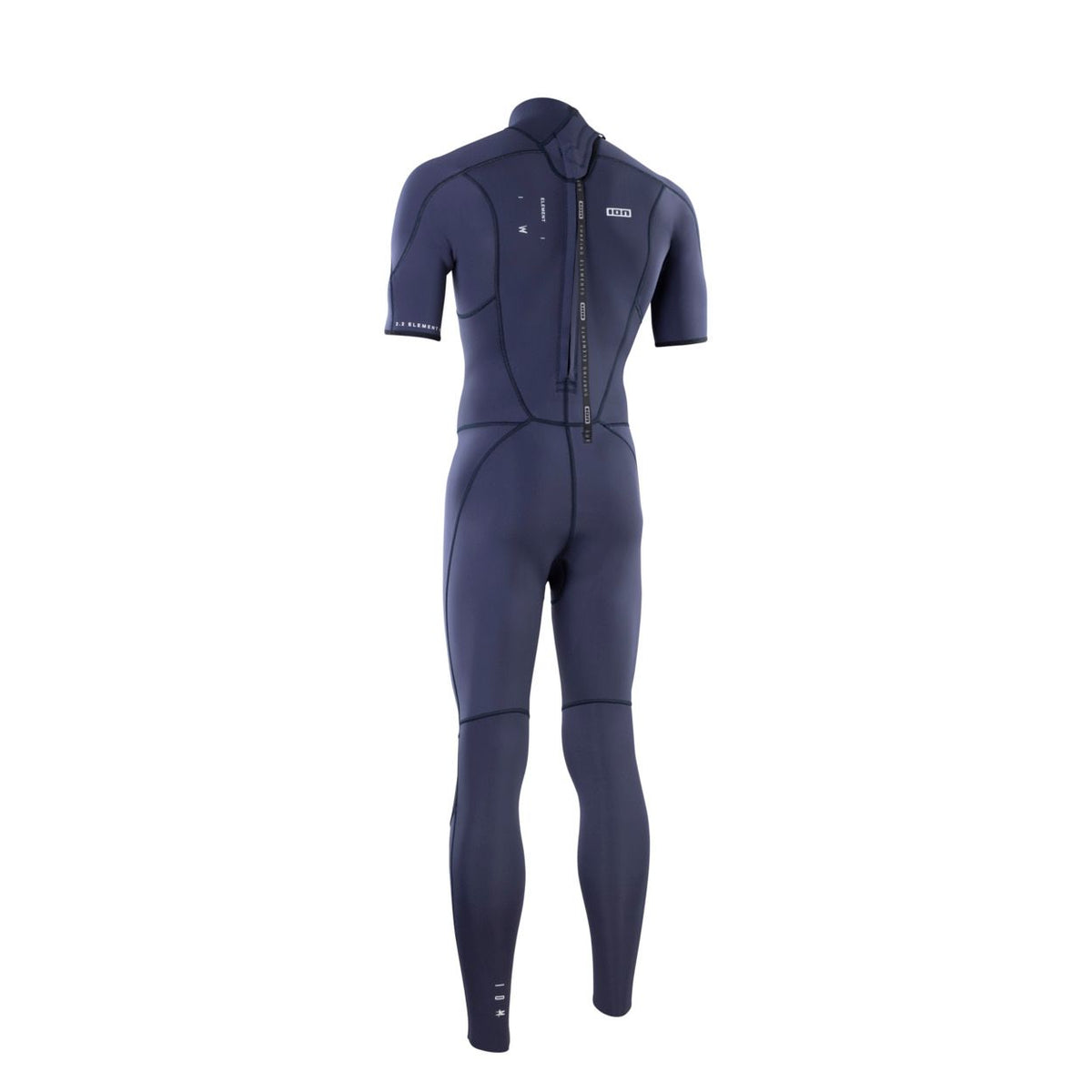 ION Element 2/2 SS Back Zip Herren Neoprenanzug, marineblau, Kurzarm, Rückenreißverschluss, Frontansicht