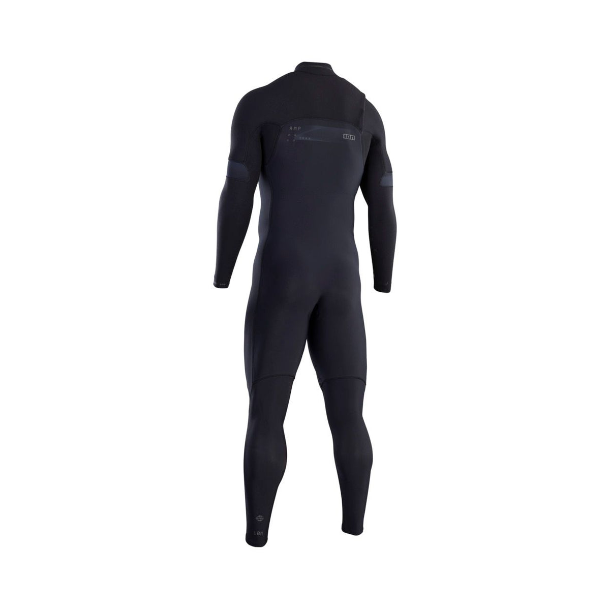 ION Seek Amp 4/3 Front Zip Neoprenanzug in Schwarz, Frontansicht, Ganzkörperansicht