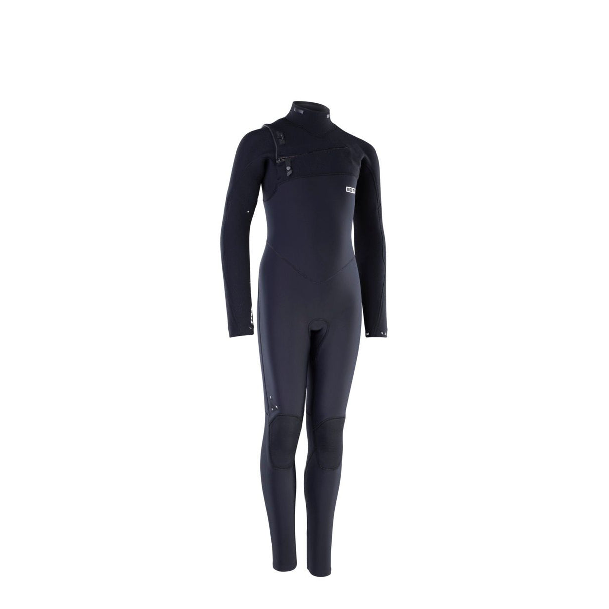 ION Capture Amp 4/3 Front Zip Junior Neoprenanzug in Schwarz, Frontalansicht